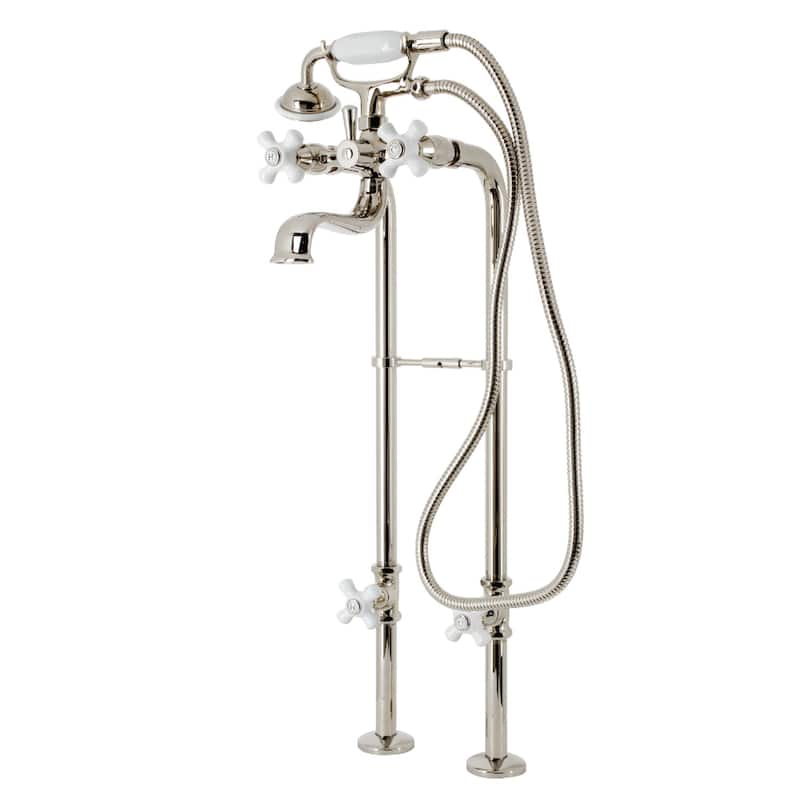 Kingston Brass Freestanding Clawfoot Tub Faucet Package with Supply Line