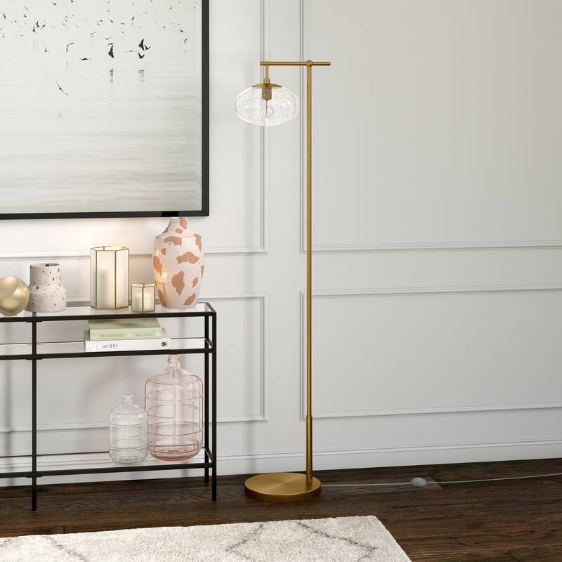 Blume 68" Tall Floor Lamp with Glass Shade