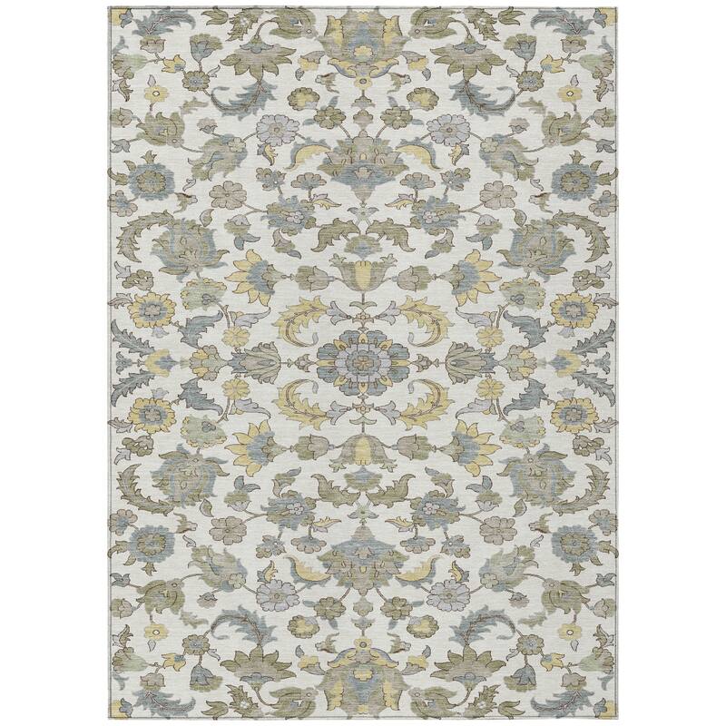 Machine Washable Indoor/ Outdoor Traditional Lanelle Chantille Rug