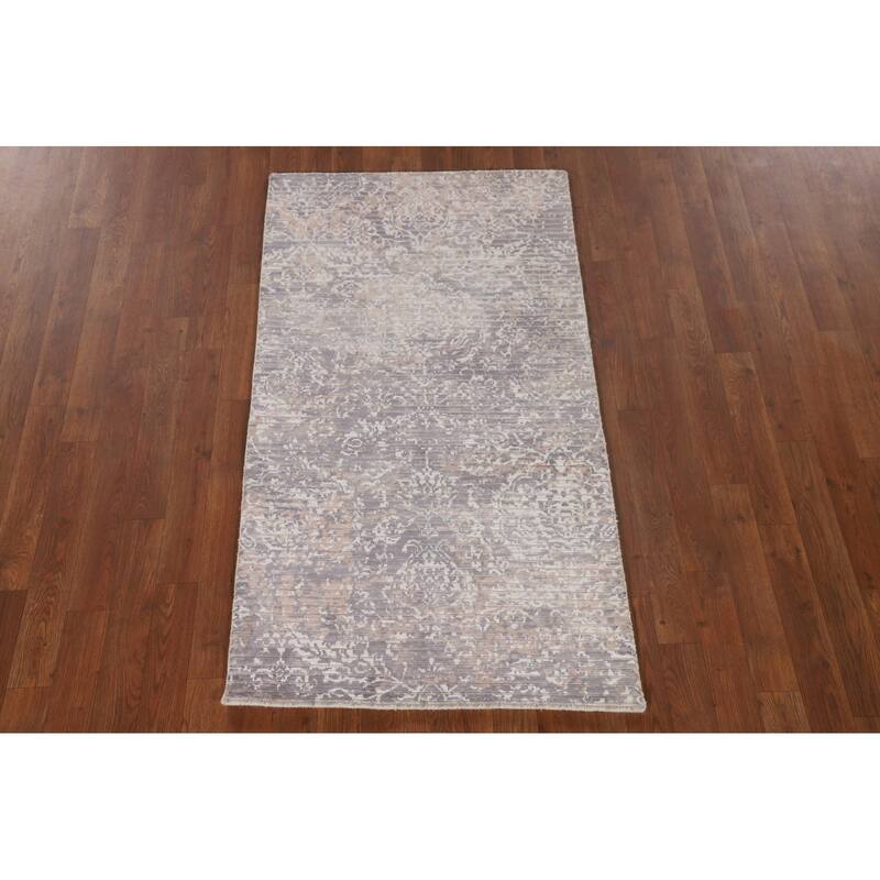 Modern / Abstract Accent Rug Handmade Wool Carpet - 2'7"x 4'9"