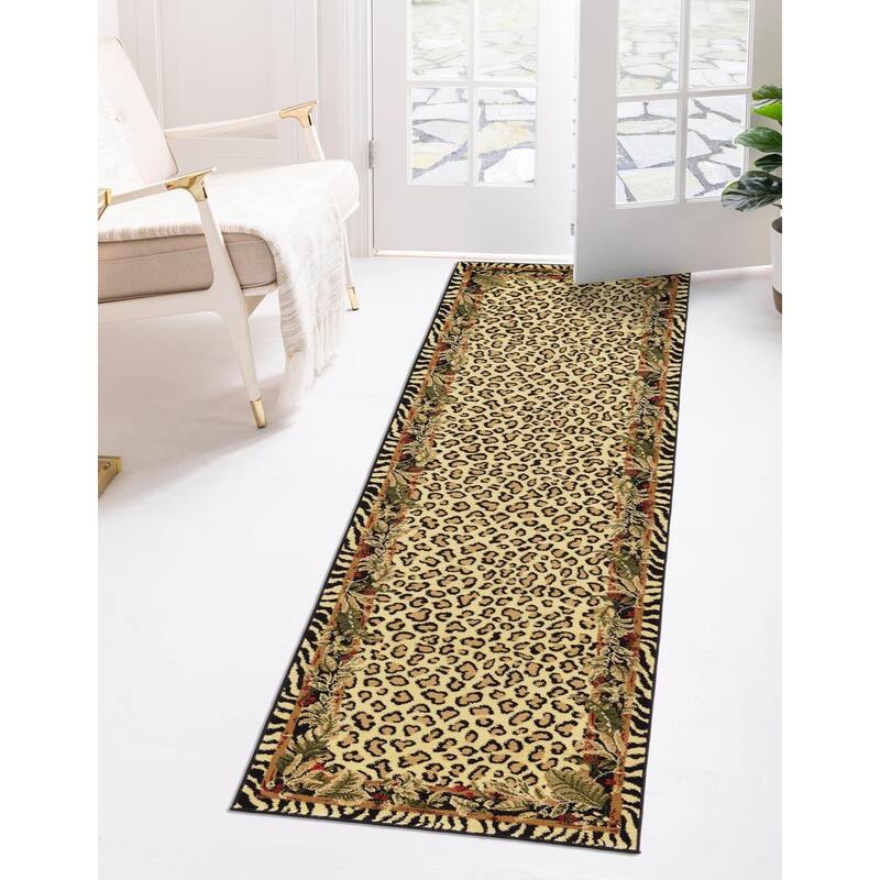 Animal Inspirations Azad Collection Area Rug - 2'7"x10' - Cream