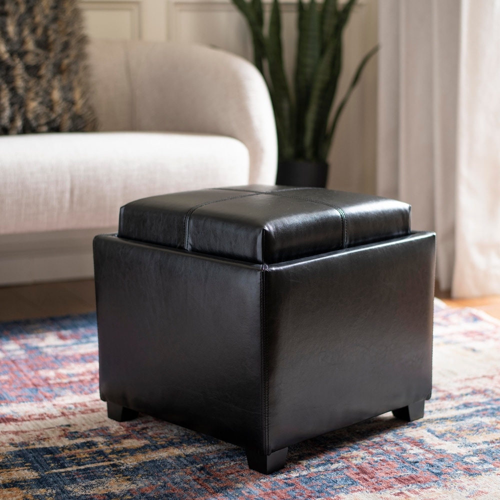 Marin Leather Square Ottoman - On Sale - Bed Bath & Beyond - 36130249