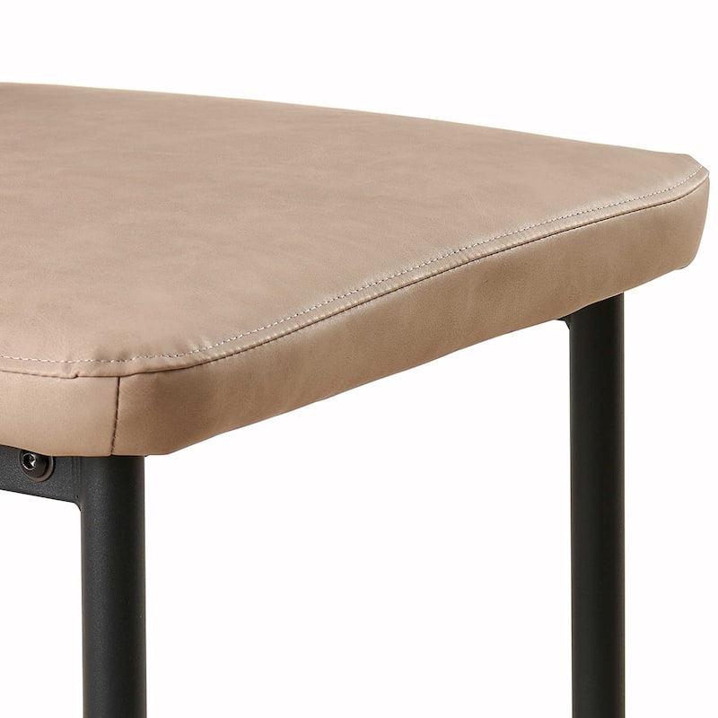 4PCS PU Metal Armless Dining Chair
