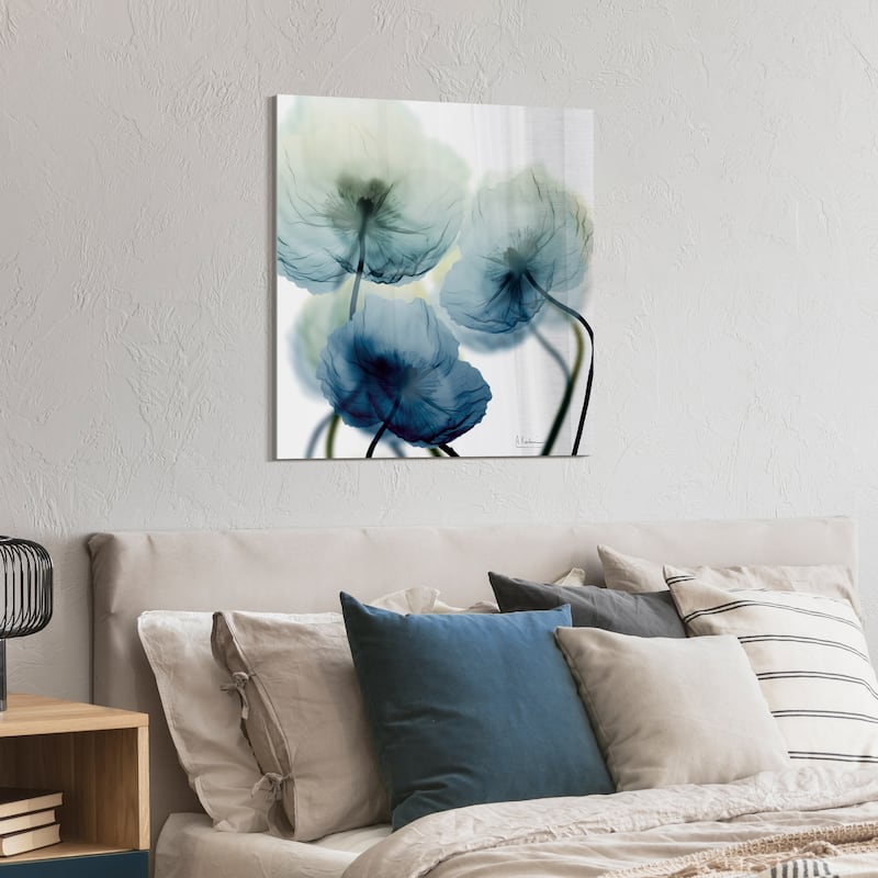"Unfocused Beuaty 1" Frameless Free Floating Tempered Glass Panel Graphic Wall Art