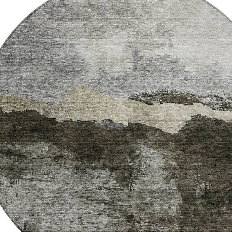 HomeRoots Abstract Transitional Rectangle Outdoor Rug