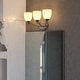 preview thumbnail 7 of 10, Bellwood Traditional Bathroom Vanity Wall Lighting Fixture, Glass Shade, Dimmable, LED Compatible, Over the Mirror Mount
