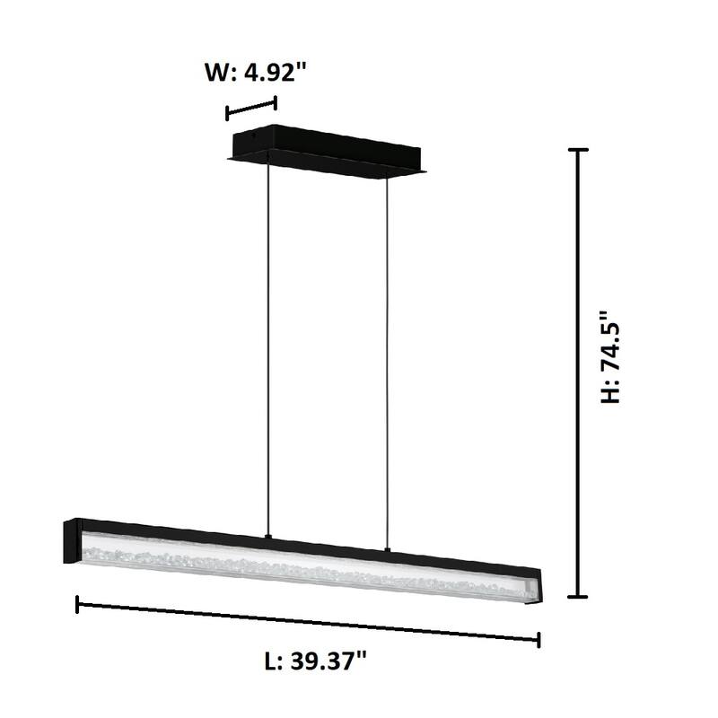 Eglo Cardito 1-light Matte Black LED Linear Pendant