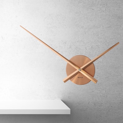 Walplus Designer Flexi Minimal Wall Clock Copper Simple Home Decor Art
