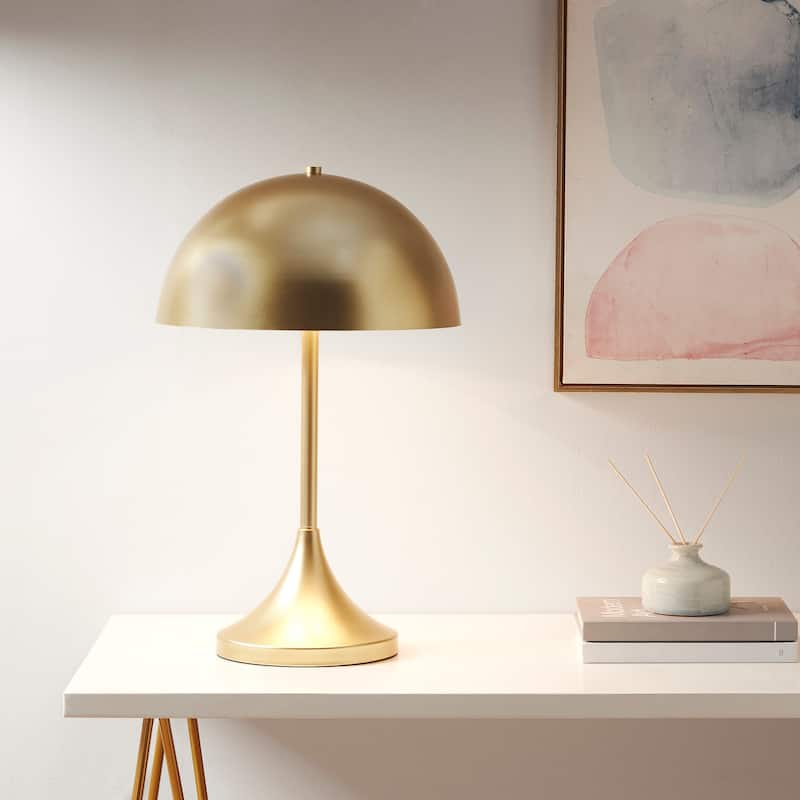 INK+IVY Bryson Gold Dome-Shaped 2-Light Metal Table Lamp - Gold
