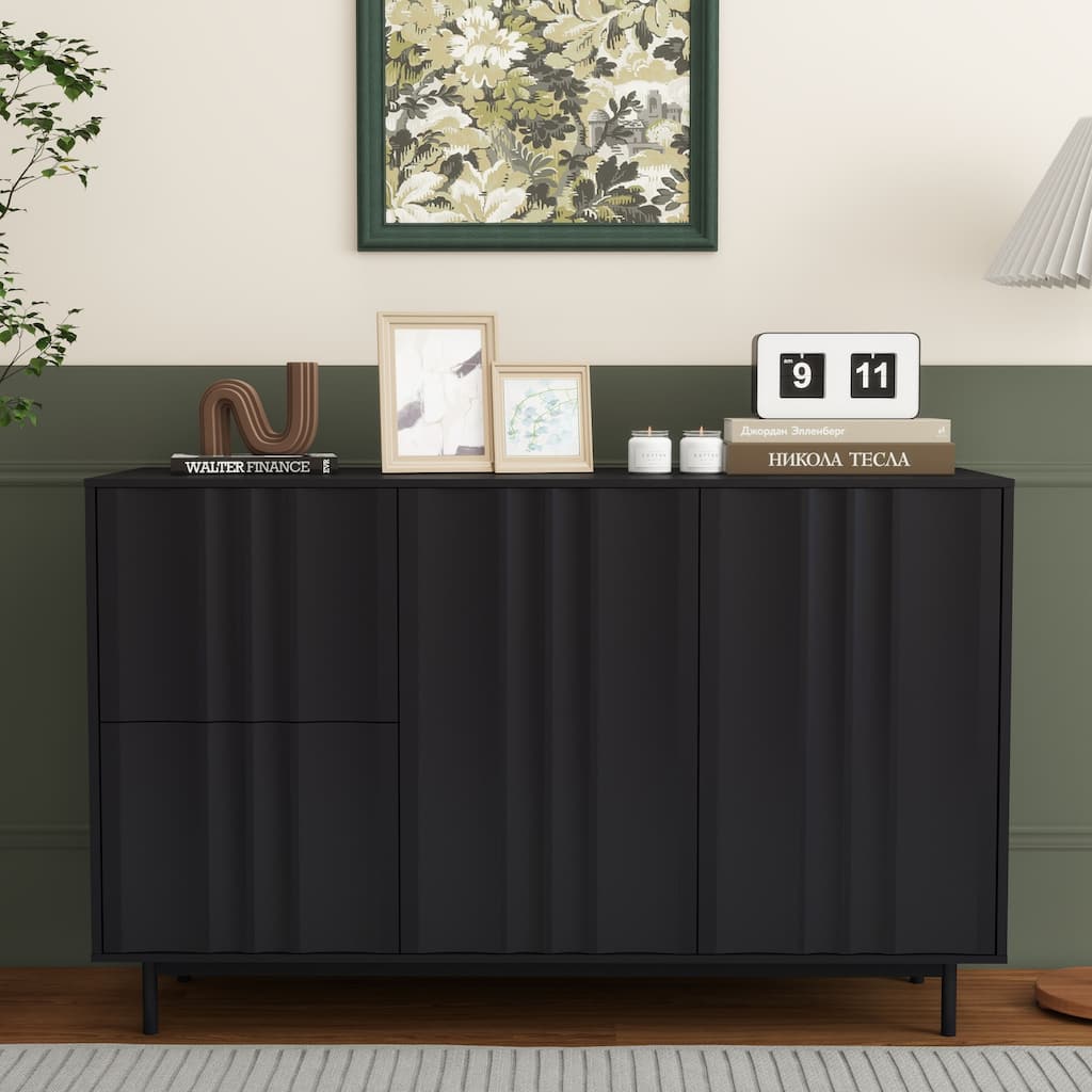 Wave pattern sideboard