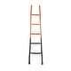 preview thumbnail 10 of 22, White, Brown or Black Wood Handmade Slanted Ladder with Wider Base and Ball Feet