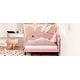 preview thumbnail 23 of 23, Roomfitters Upholstered Rabbit-Shape Daybed, Sofabed with Rabbit Ear Headboard, Pink