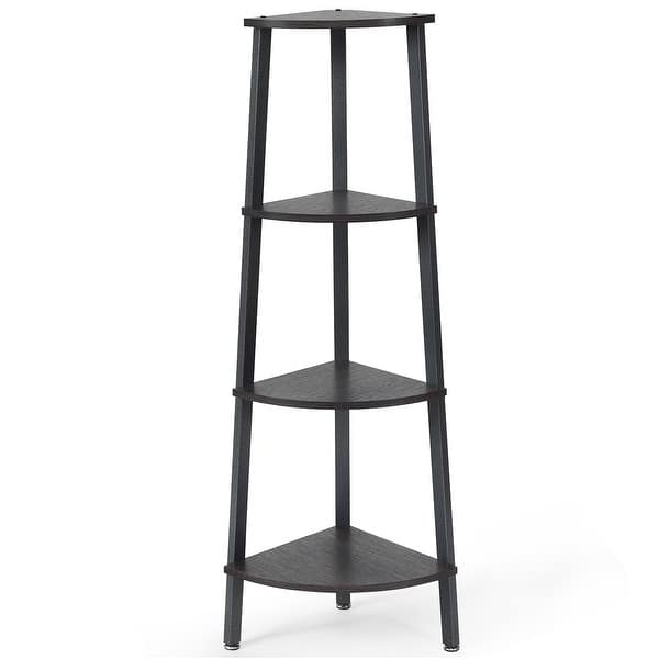 Shop Costway 4 Tier Corner Shelf Metal Storage Rack Domestic