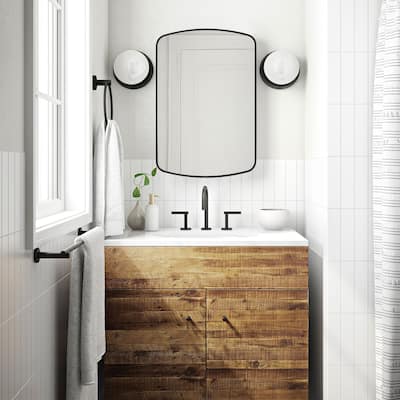 TEHOME Rosia Surface and Recessed Mount Metal Framed Medicine Cabinet with Mirror
