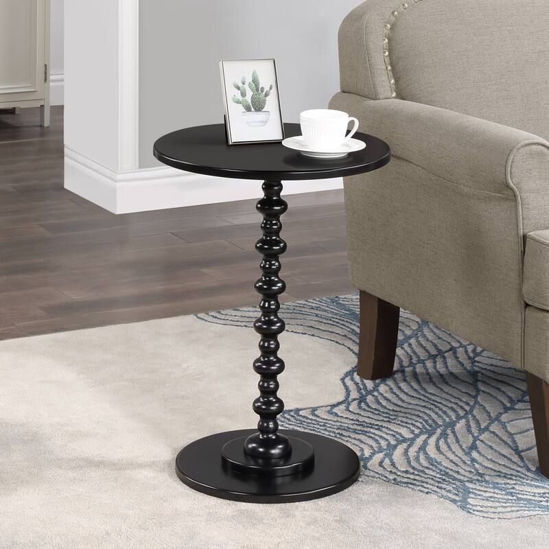 Convenience Concepts Palm Beach Round Spindle Table - Black