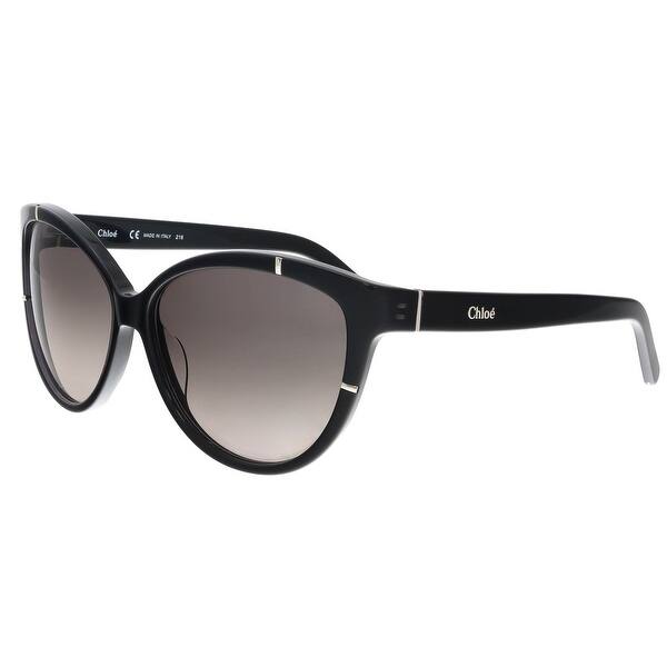 Shop Chloe Ce620s 003 Black Cat Eye Sunglasses Overstock 23005311