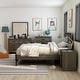 preview thumbnail 1 of 9, Aury Transitional Grey Upholstered Tufted 6-piece Panel Bedroom Set by Furniture of America Full