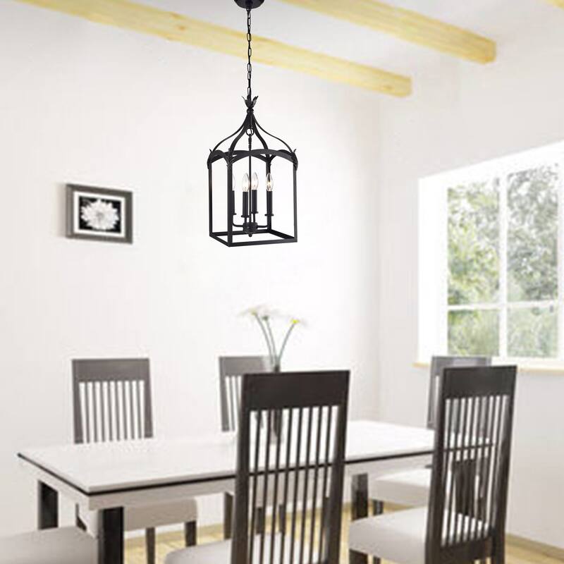 Aparctias Black Metal 4-light Foyer Pendant