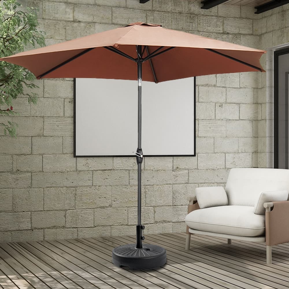 Ainfox 9FT Patio Umbrella Outdoor Umbrella with Tilt and Crank with Base