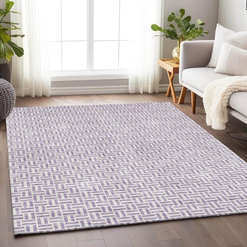 Machine Washable Indoor/ Outdoor Chantille Contemporary Casual Rug