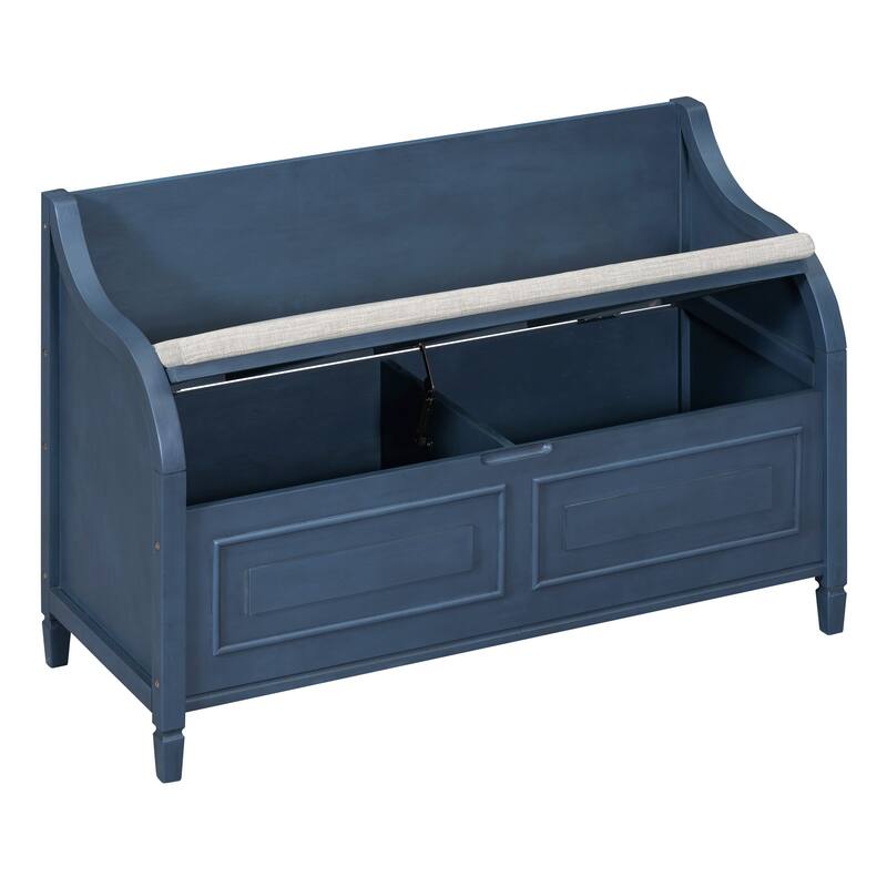 Rustic Style Solid wood Entryway Multifunctional Storage Bench