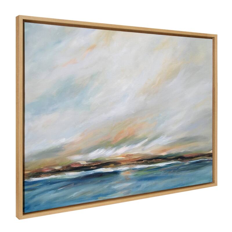 Kate and Laurel Sylvie Sunday Morning Framed Canvas by Mary Sparrow - 28x38 - Plastic - Brown