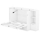 preview thumbnail 20 of 22, Queen Size Wood Murphy Bed with Shelves,Wall Bed with Drawers and USB Ports