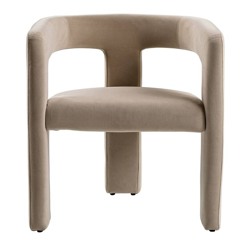 Modrest Cherish Modern Beige Fabric Dining Chair