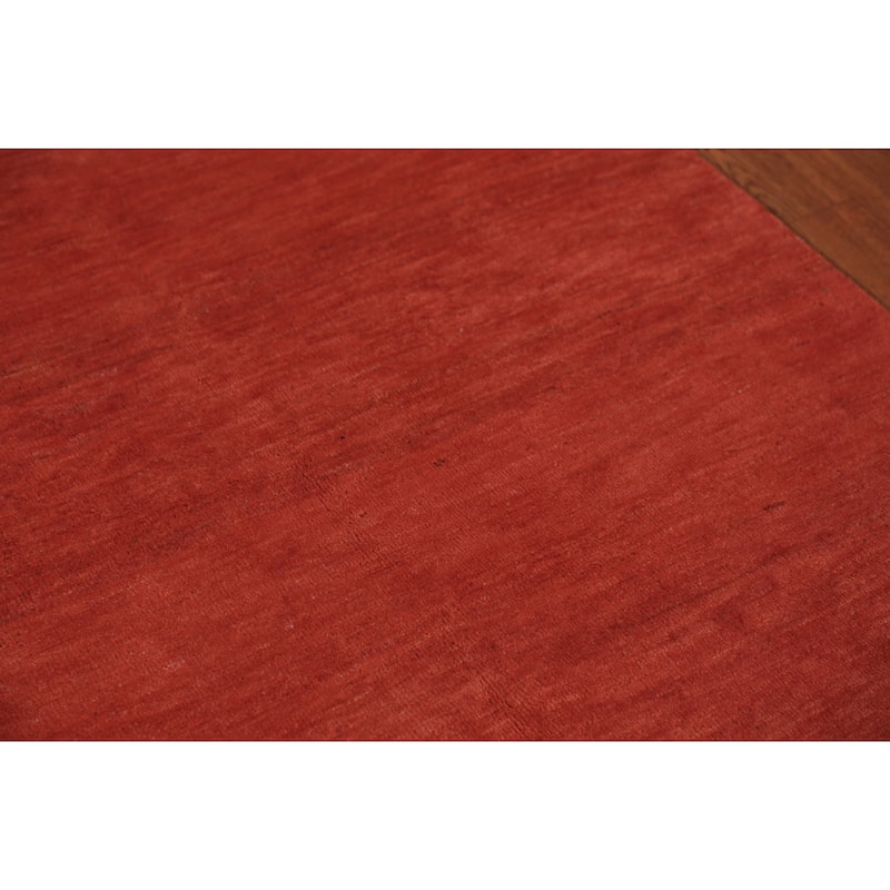 Gabbeh Modern Rug Hand-Knotted Bedroom Wool Carpet - 3'11" x 6'0"
