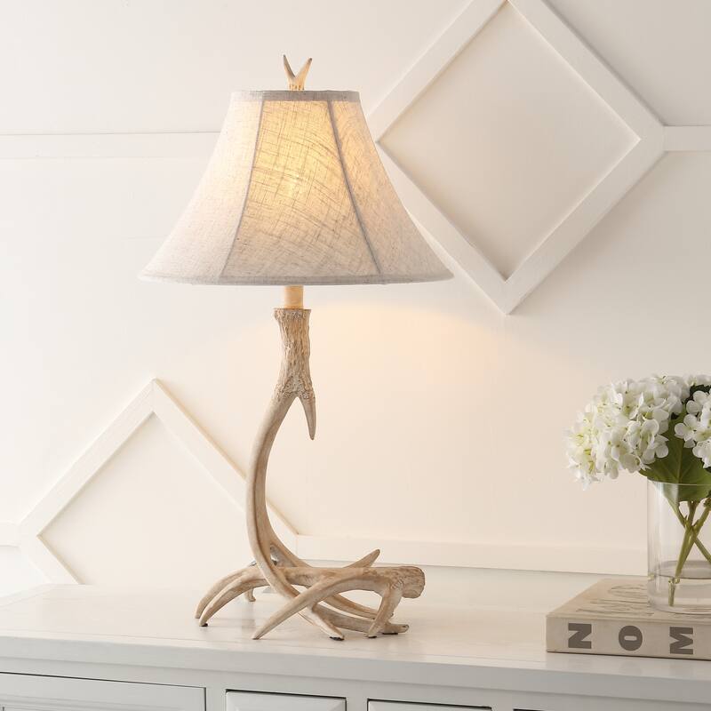 Eldora 27.5" Rustic Resin LED Table Lamp, Brown by JONATHAN Y - 27.5