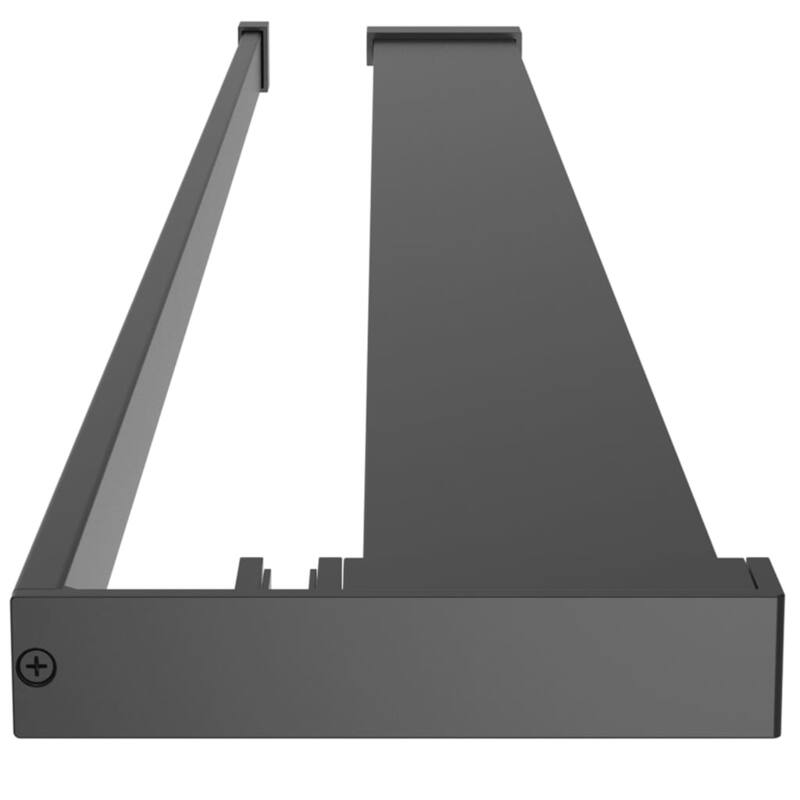 vidaXL Walk-in Shower Wall with Shelf Black 31.5/39.4"x76.8" ESG Glass&Aluminum