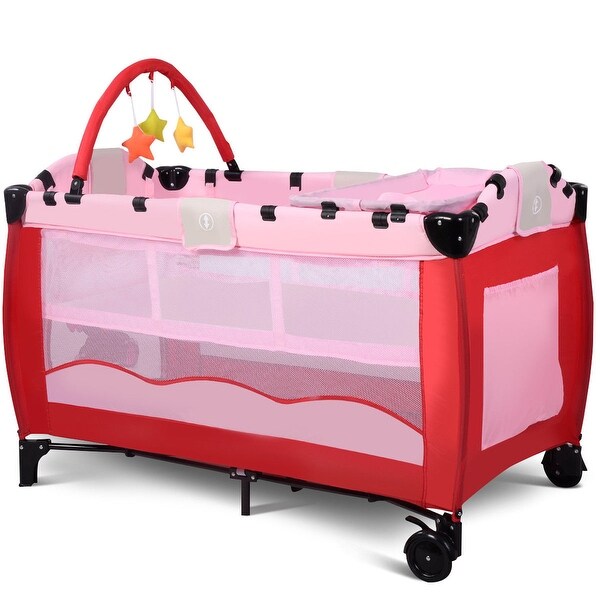 pink baby bassinet