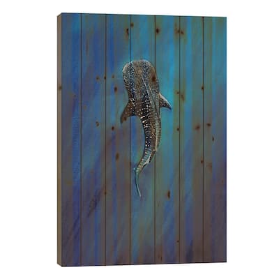 Whaleshark II Print On Wood by Karli Perold - Multi-Color