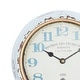preview thumbnail 12 of 14, White Iron Vintage Wall Clock No Theme (Set of 2) - 10"L, 10"H