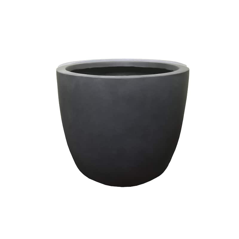 Durx-litecrete Lightweight Concrete Modern Seamless Round Cement Color Planter-Small - 9.8'x9.8'x9.1'