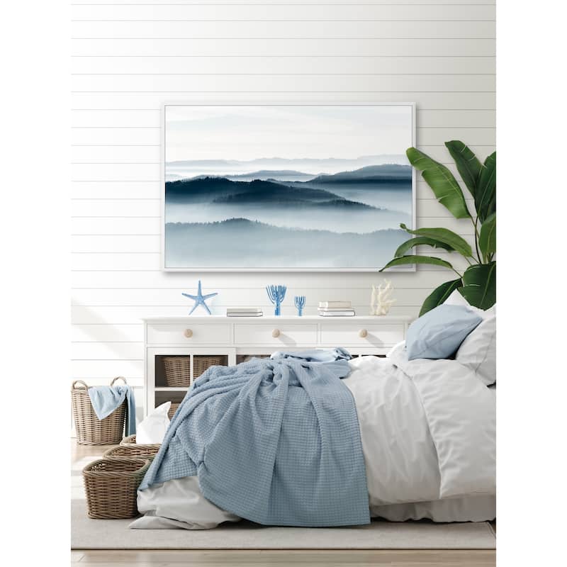 Foggy Valley Floater Framed Print on Canvas