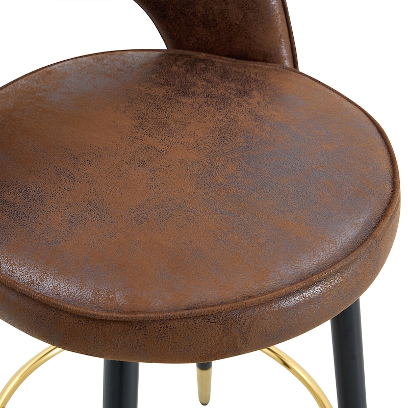 360°Rotatable Upholstered Bar Chair Side Chair Set Of 2