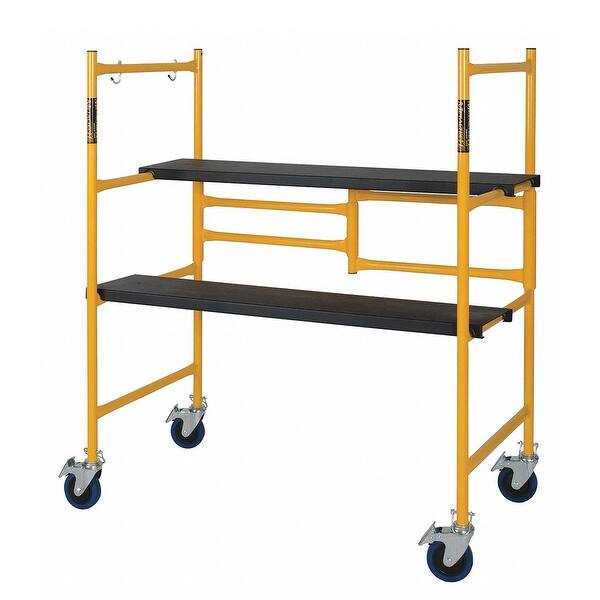 slide 2 of 7, MetalTech 4 Foot High Portable Basic Mini Mobile Scaffolding with Locking Wheels - 50
