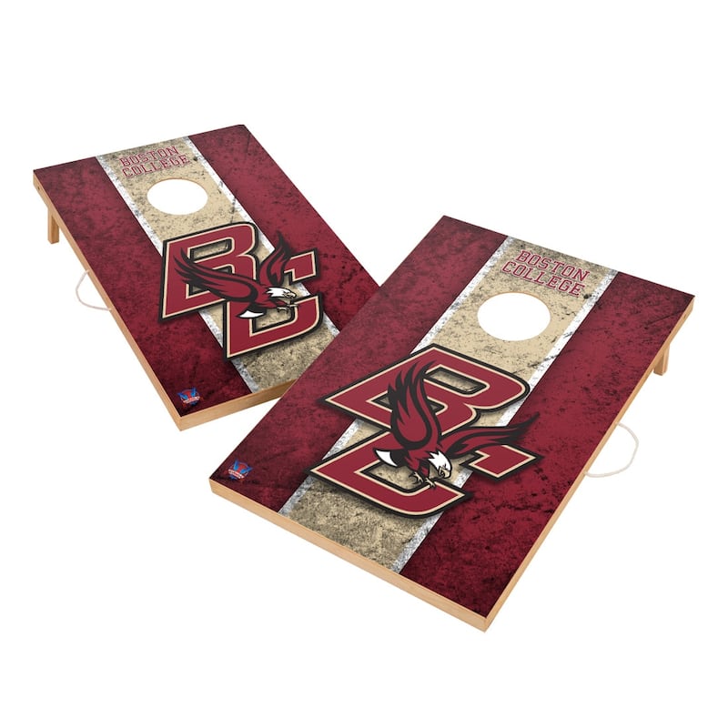 Vintage Boston College Eagles 2x4 Tailgate Cornhole Boards - Include Carrying Case