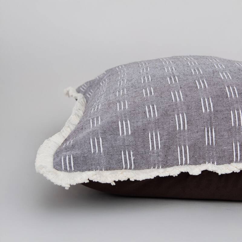 Rizzy Home Drop Stitched Woven Throw Pillow