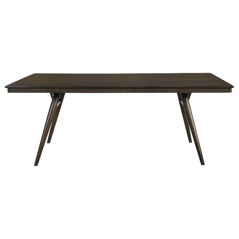 Wes Grey and Dark Walnut Rectangular Dining Table Set