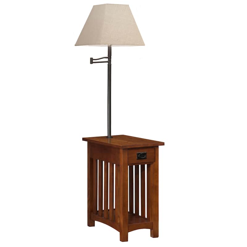 Leick Home Solid Wood Mission Lamp Table