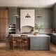 preview thumbnail 13 of 17, Modern 1/3-Light Black Chandelier with Mercury Glass Kitchen Island Light Fixture for Dining Room