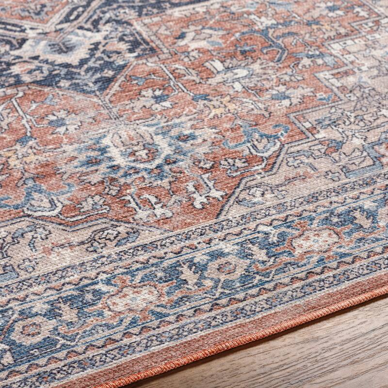 Livabliss Bram Distressed Persian Washable Area Rug