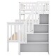 preview thumbnail 5 of 16, Wooden Twin over Full Stairway Bunk Bed with Storage