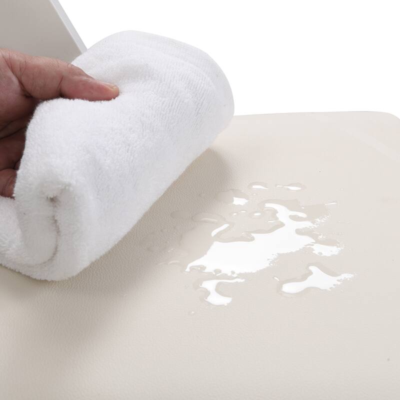 Beige+White 16.1" Folding Accent Chair (Set of 4)