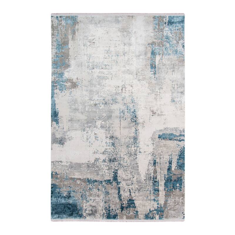 HomeRoots Abstract Contemporary Rectangle Area Rug