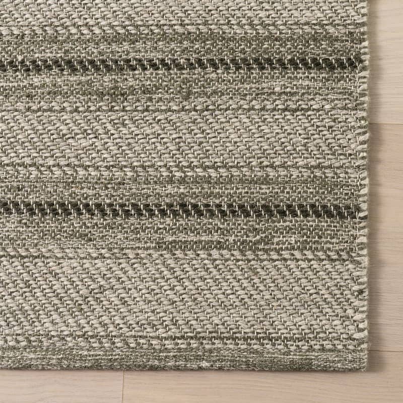Nate Berkus Mateo Striped Wool Cozy Area Rug