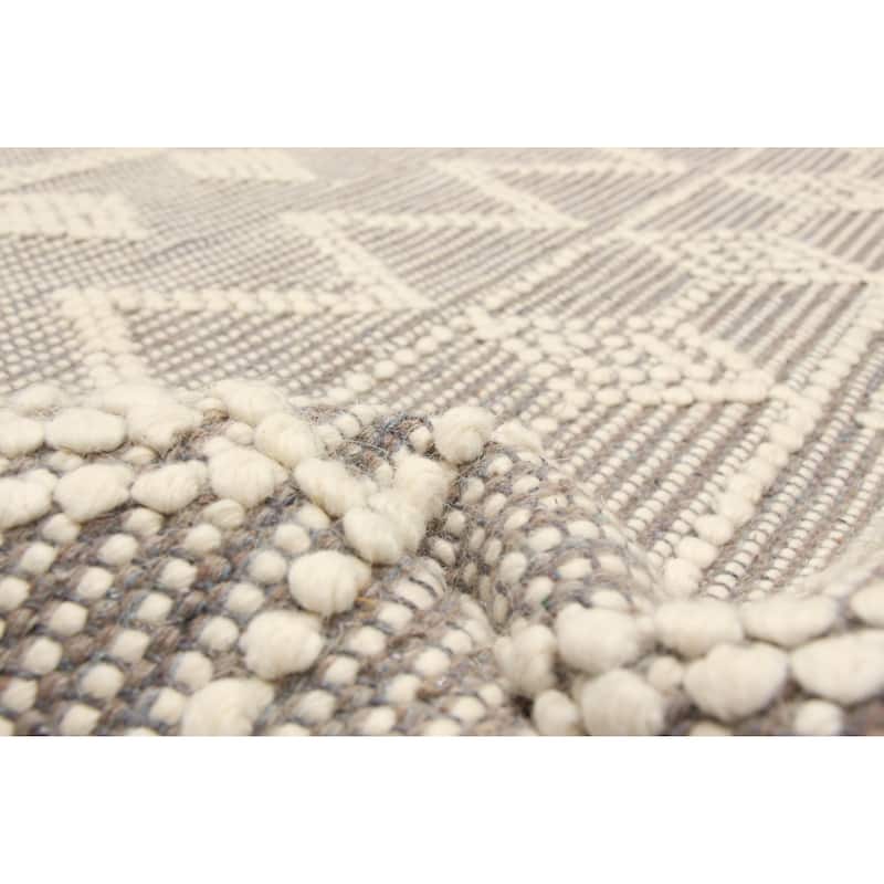 ECARPETGALLERY Braid weave Sienna Brown Wool Rug - 5'11 x 9'1