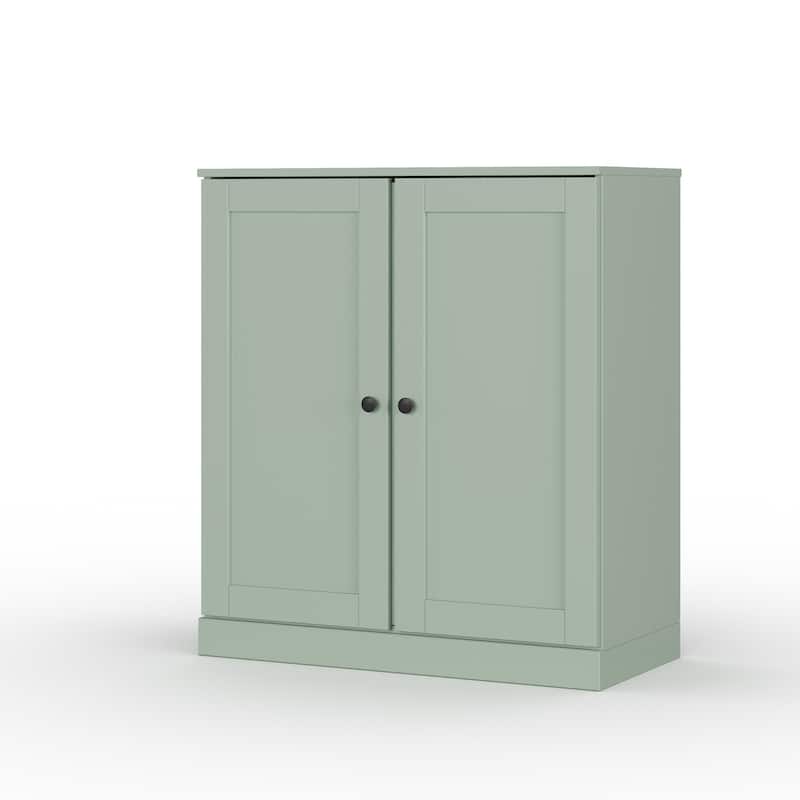 Palace Imports 100% Solid Wood 32" Bathroom Storage Cabinet with Shaker Doors and Adjustable Shelves - Sage